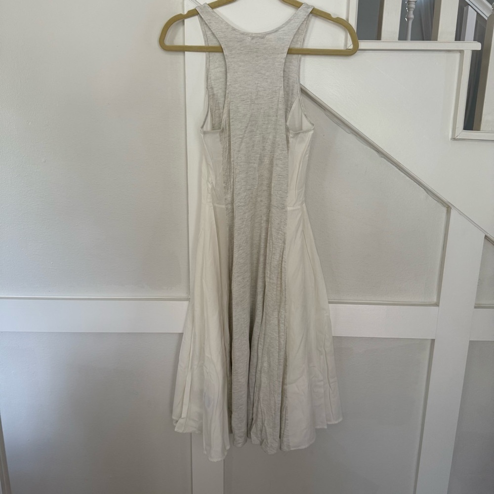 GAP Sleeveless Midi Dress in Heather Gray and Cream - Picture 3 of 8